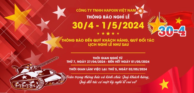 Thông báo nghỉ lễ 30.04-01.05